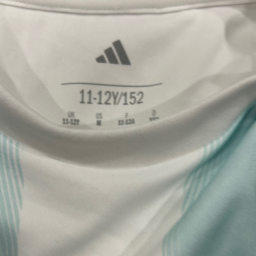 Adidas Messi Training Jersey Kids White Blue JI5460 Size M 11-12Y Soccer Shirt - Picture 6 of 6